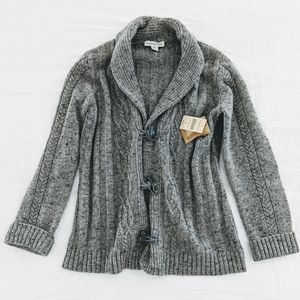NEW - Coldwater Creek Wool Cable Toggle Cardigan